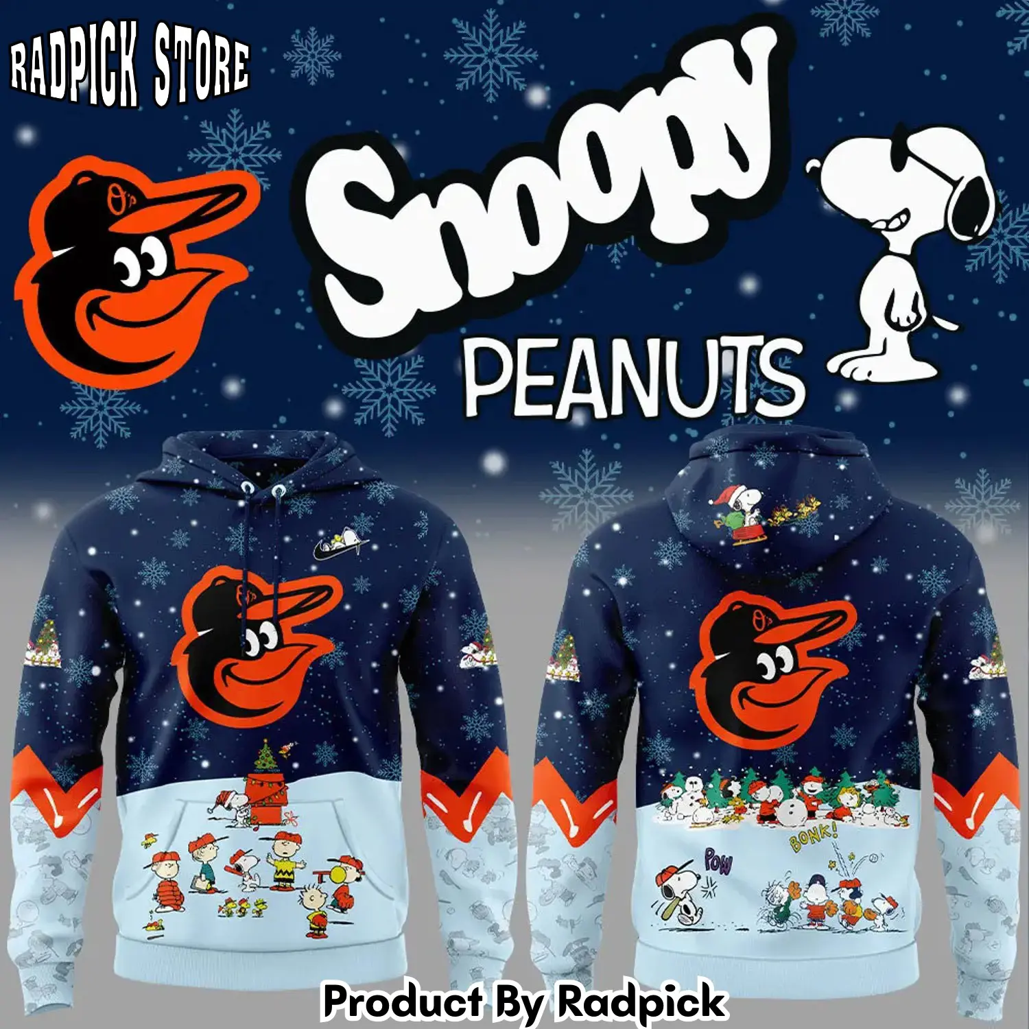 Baltimore orioles peanuts snoopy nike hoodie joggers hoodie and long pants set rp291921